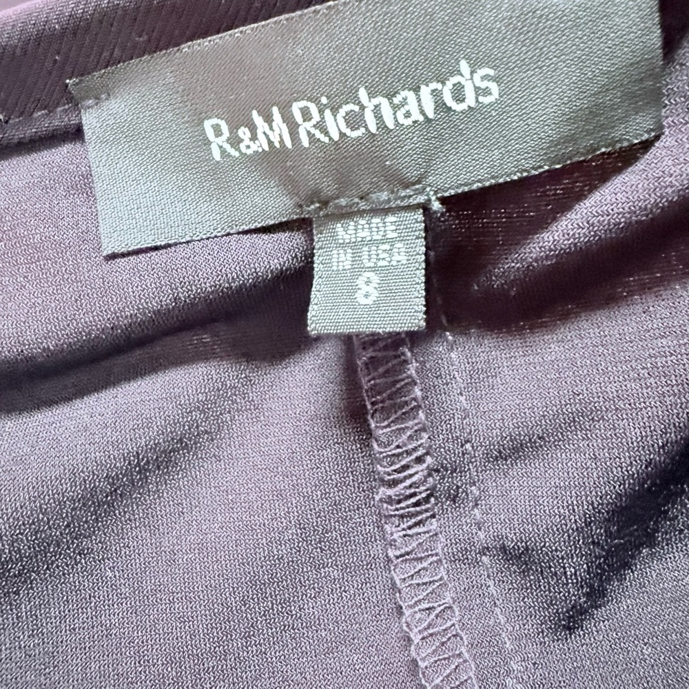 R&M Richards Asymmetrical Black Dress with Pink Floral Design - Picture 8 of 8